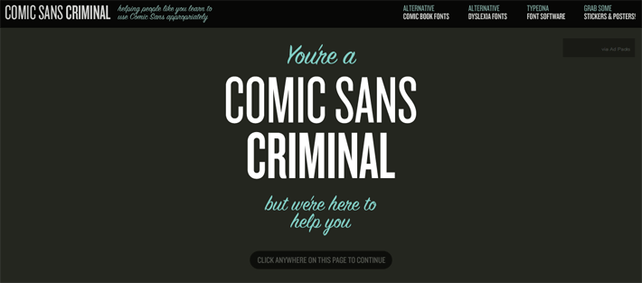 Comic Sans: quando il carattere non piace